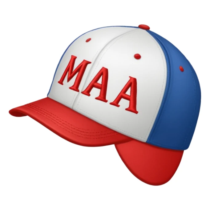 Hat with MAGA sticker