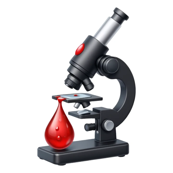 olhando sangue no microscopio sticker