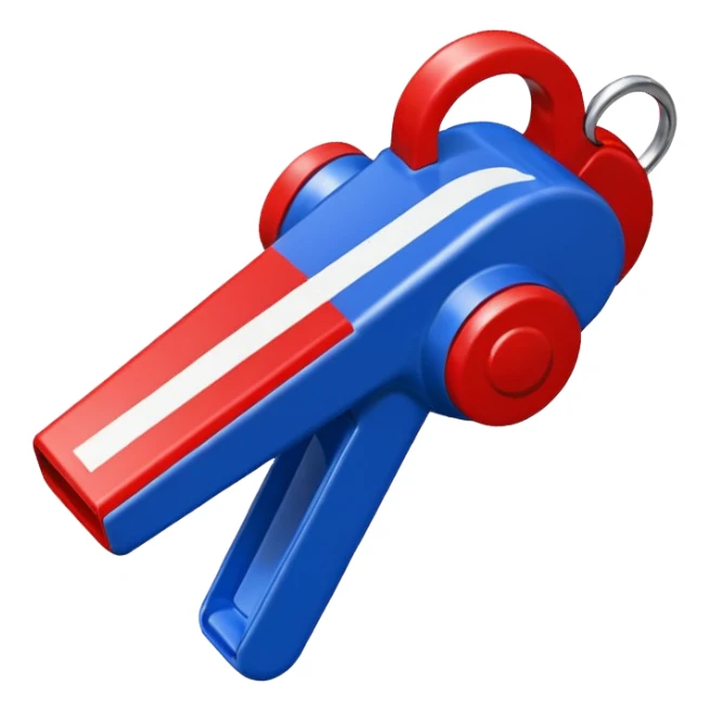 whistle nfl blue (#00A3E0) and red (#F9423A) sticker