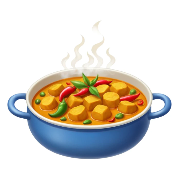 Hot spicy vegan curry dish sticker