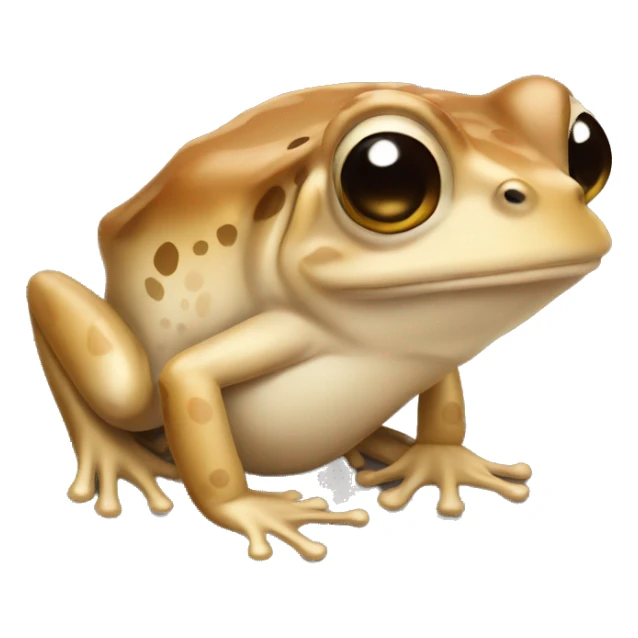 Beige frog with brown wings  sticker