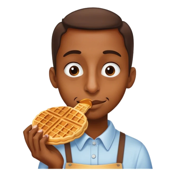 Nose with large nostrils smelling waffles sticker