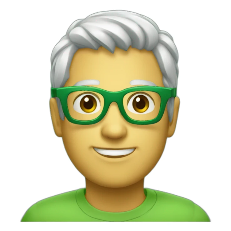 Calvo-con-gafas-verdes sticker