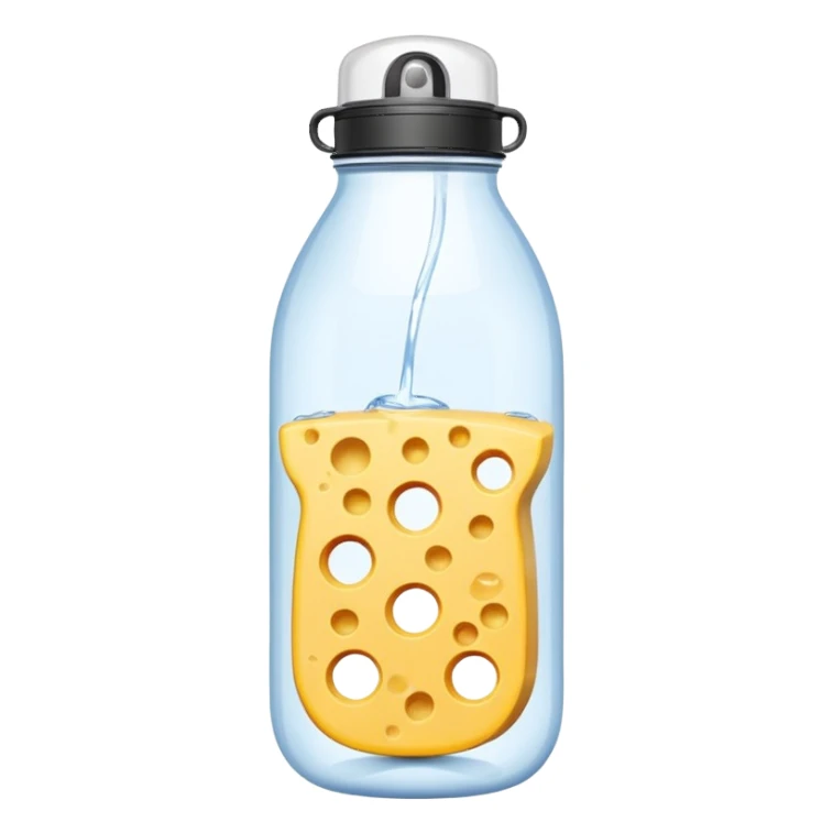 zenful computer mouse water bottle on cheese sticker