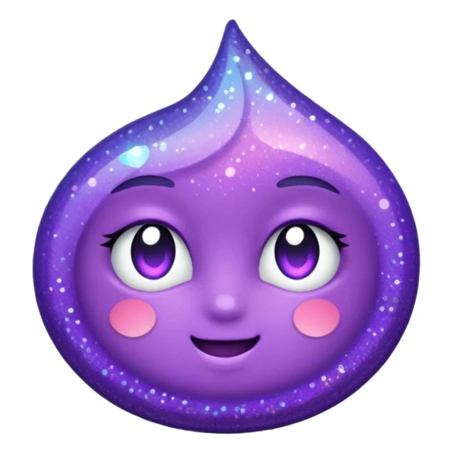 Purple Glitter teste sticker
