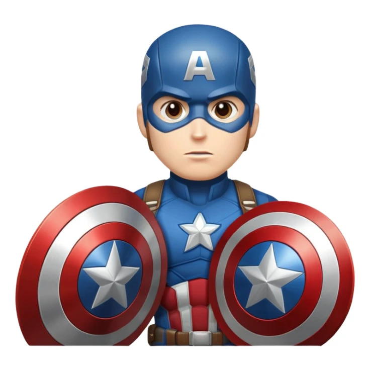 captain america superhero with shield sticker