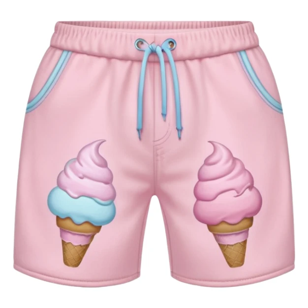 Pink ice cream baseball shorts sticker