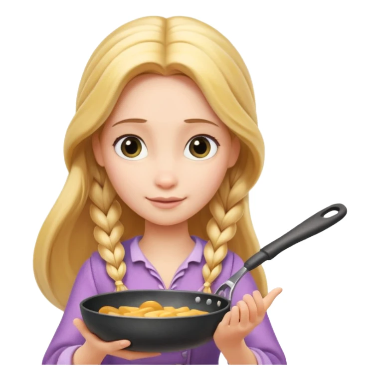 Raiponce, holding a frying pan sticker