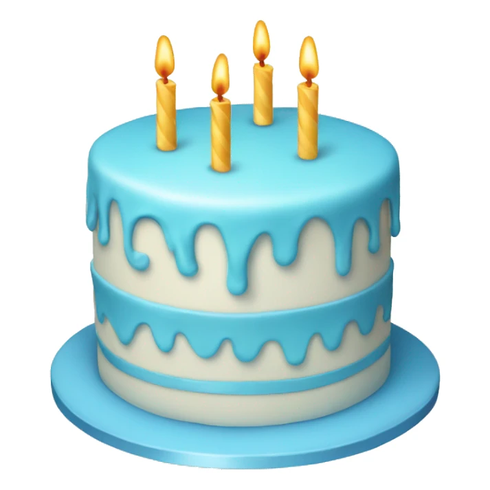 Light blue birthday cake  sticker