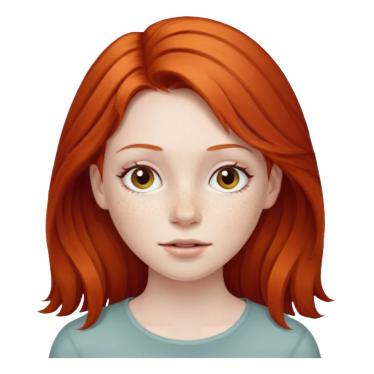 27 trails red head gorl pretty sticker