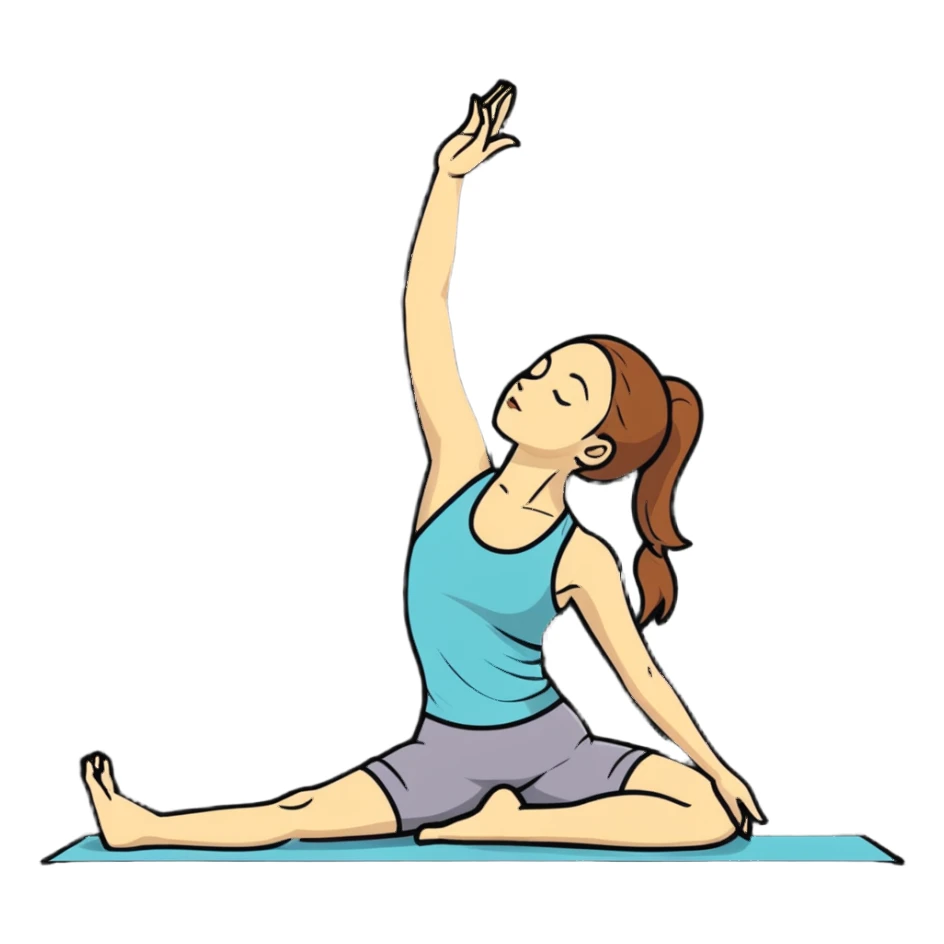 yoga woman sticker