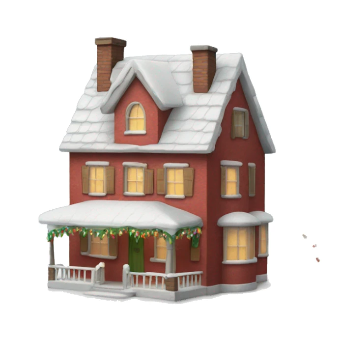 A christmas house sticker