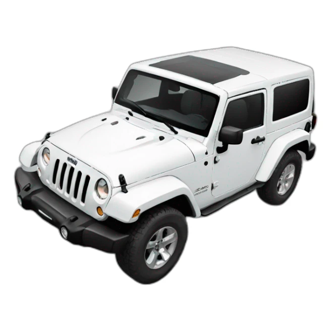 White jeep wrangler 4 door sticker