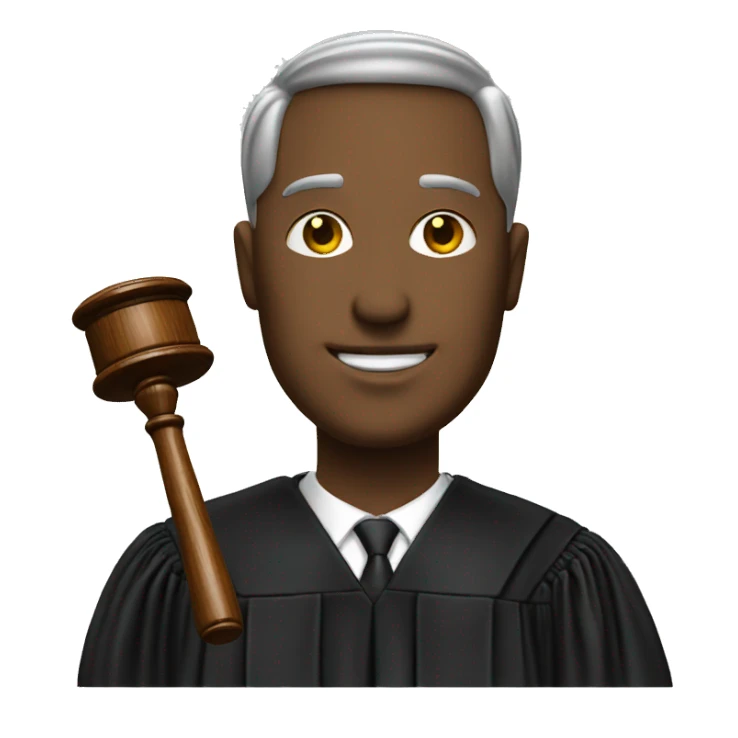 A JUDGE HOLDING A GAVEL sticker