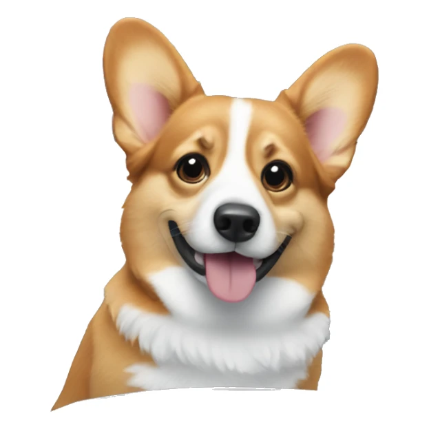 corgi in a blue car sticker