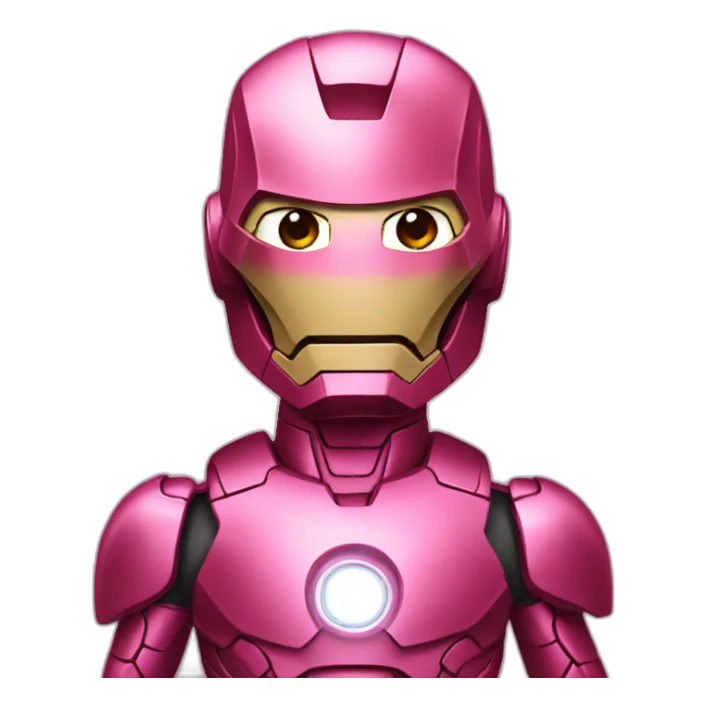 Pink ironman sticker