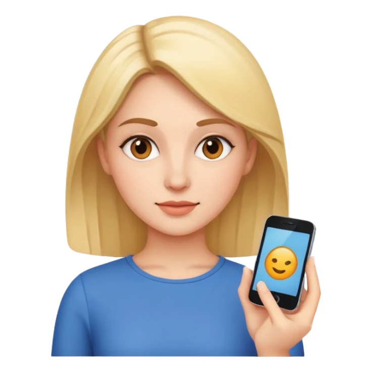 woman UX designer testing mobile app sticker