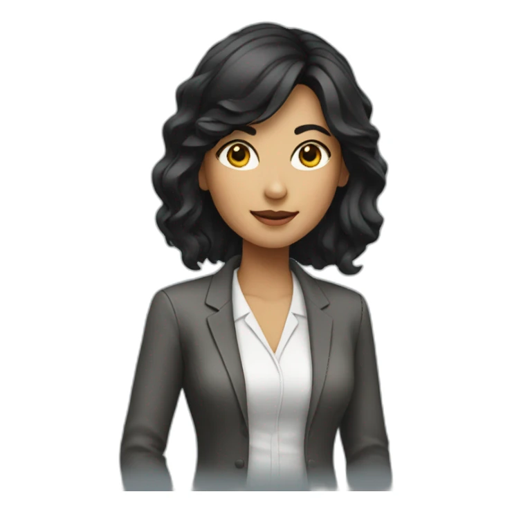 womam architect with black hair sticker