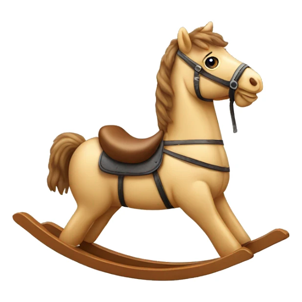 Rocking horse with teddy bear  sticker