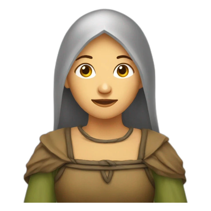 medieval woman peasant sticker