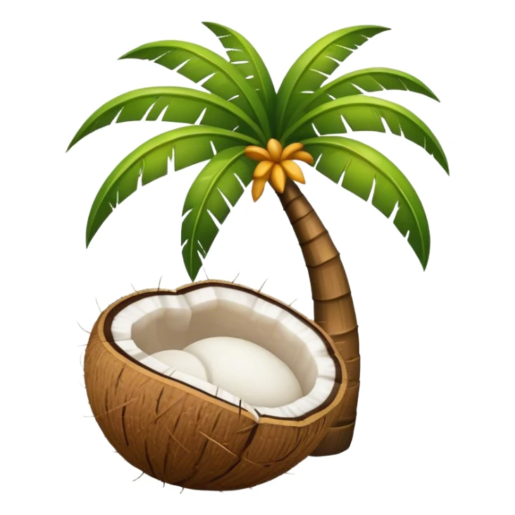 sleeping coconut tree sticker