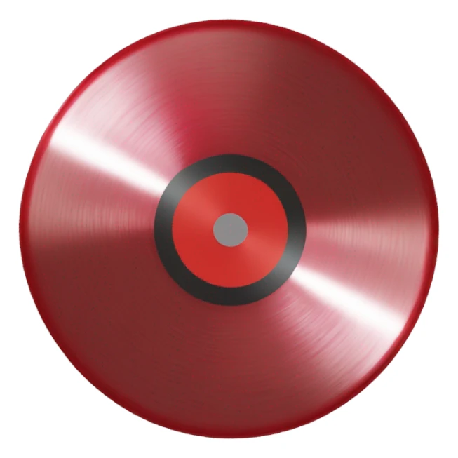 record vinyl red sticker