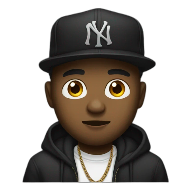 Black gangster rapper sticker