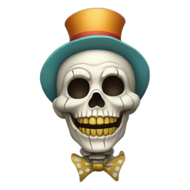 clown skeleton sticker