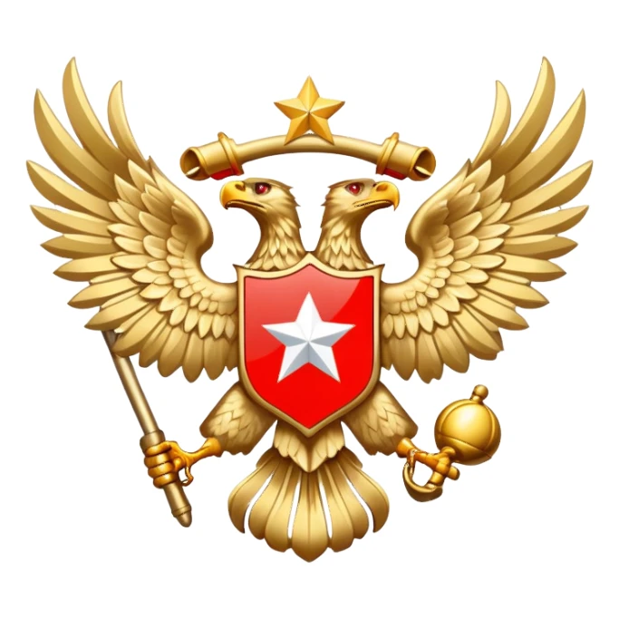 Russian flag, eagle and russian mafia star sticker