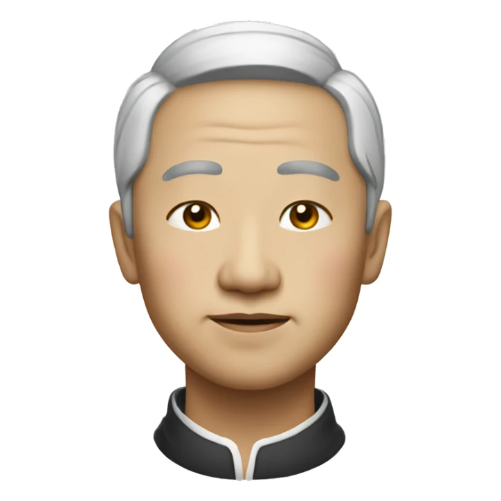 rich china person realistic sticker