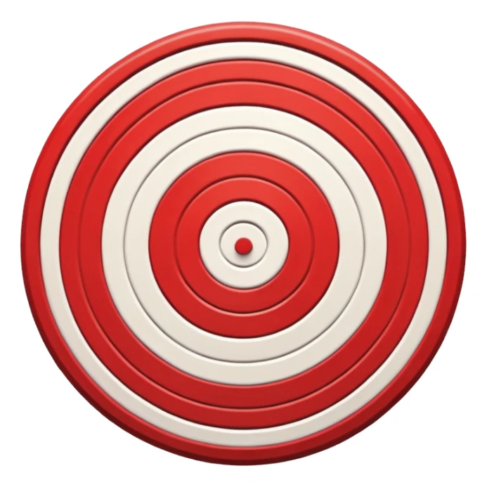 Red-white bullseye target board sticker