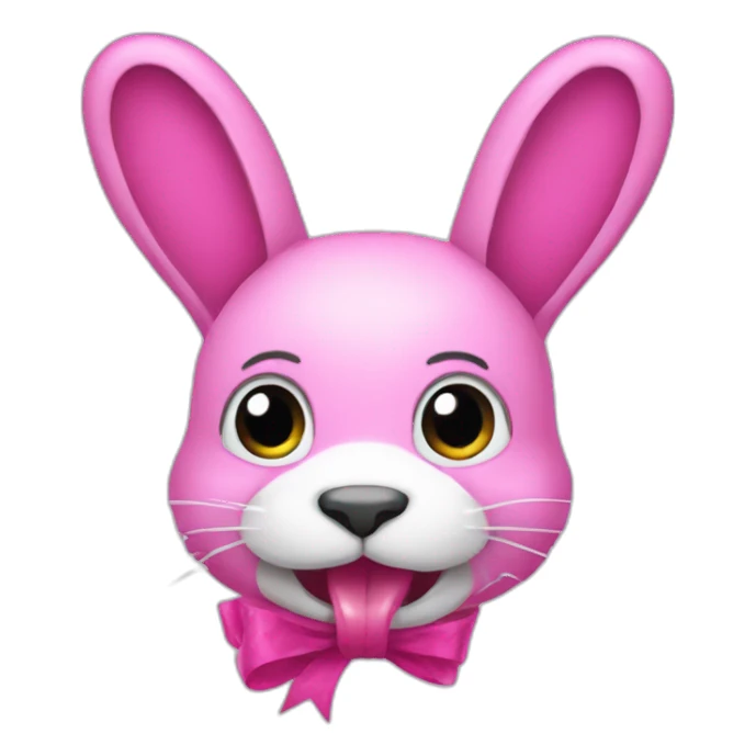 Pink rabbit streamer sticker
