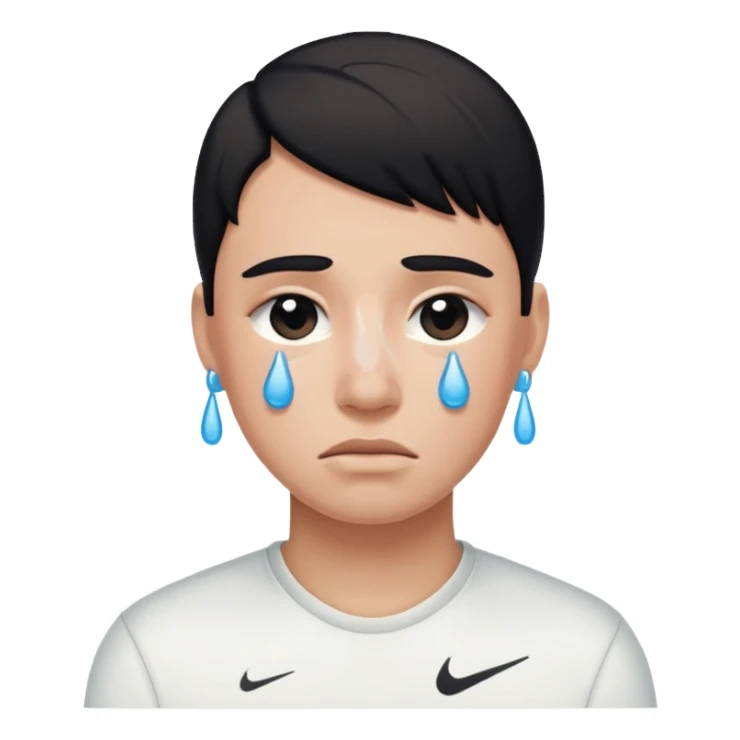 make a crying person i nike tech emoji sticker