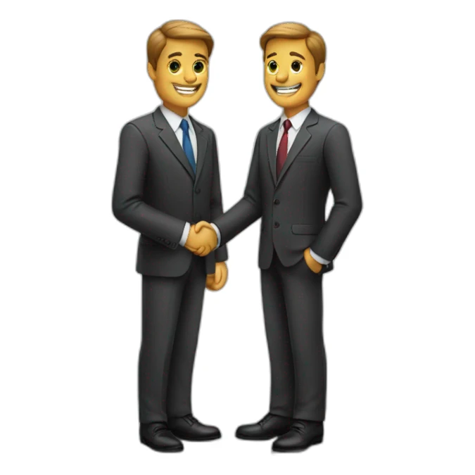 2 Businessmen shaking hands sticker