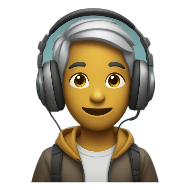 Una letra C con auriculares sticker