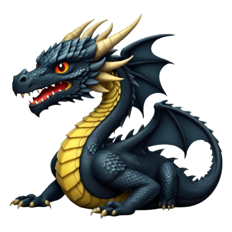 Black dragon sticker