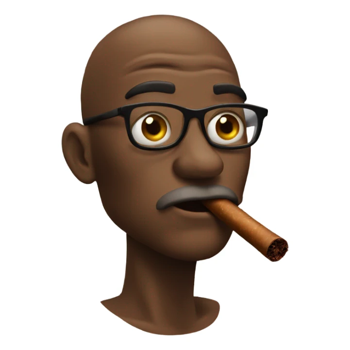 Emoji smoking a cigar  sticker