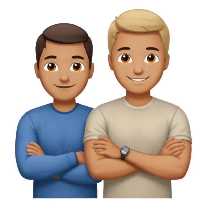 2 Men with their arms crossed  sticker