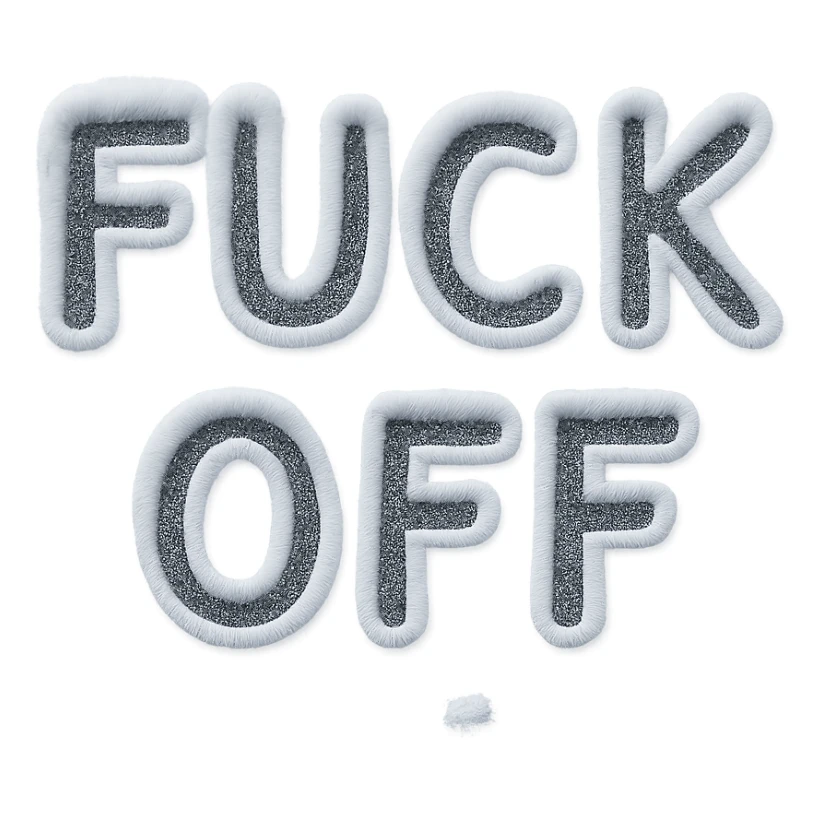 winter  snowFuck off text , remove background sticker