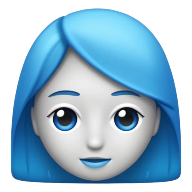 Beyaz tick dışı mavi sticker