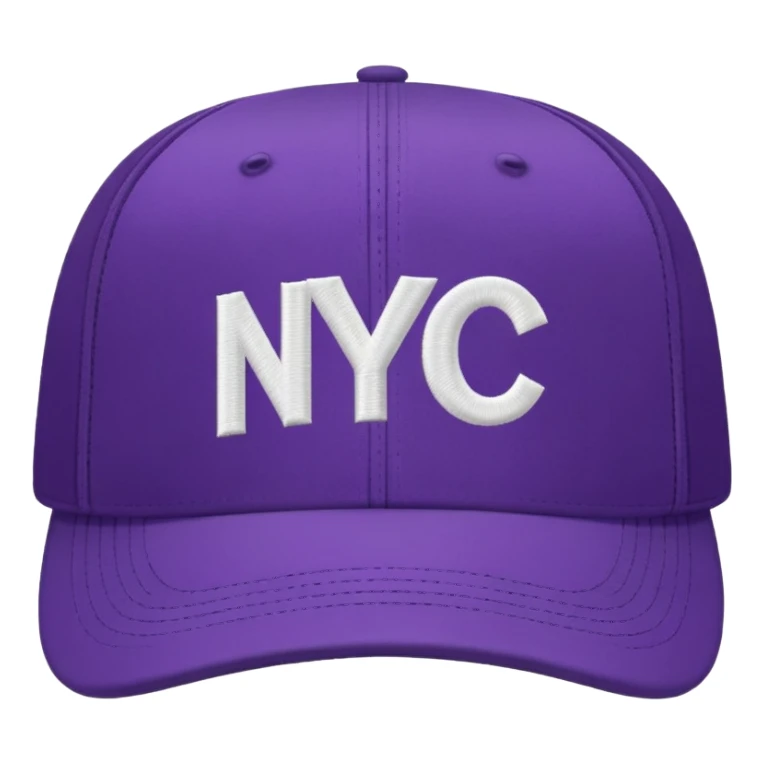 purple NYC cap sticker