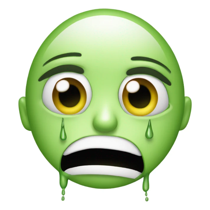 Sick emoji crying sticker