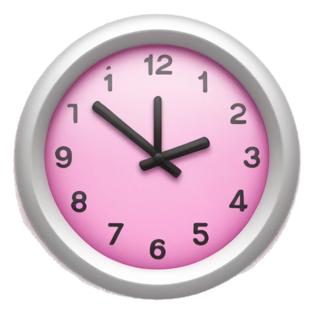 pink 11am clock  sticker