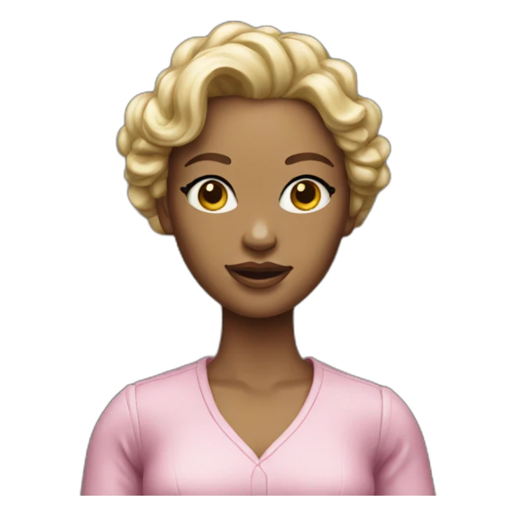 Lady doll with seen jaw sticker