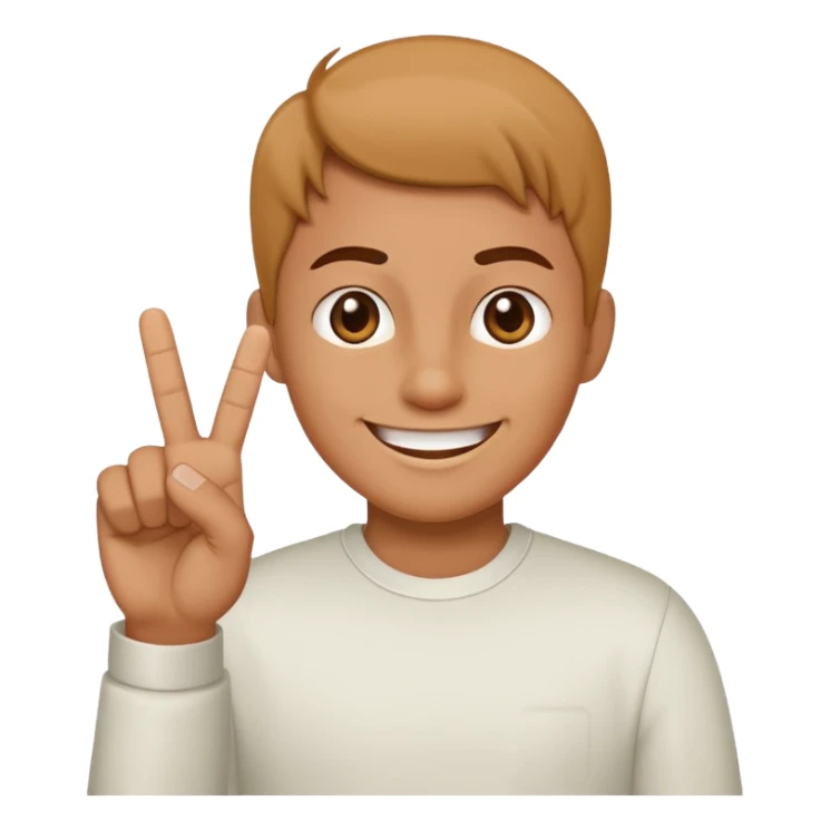 smiling and showing the middle finger sticker