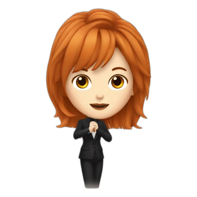 Mylène Farmer singing sticker