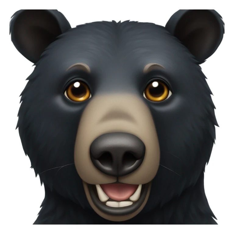 Realistic black bear portrait sticker