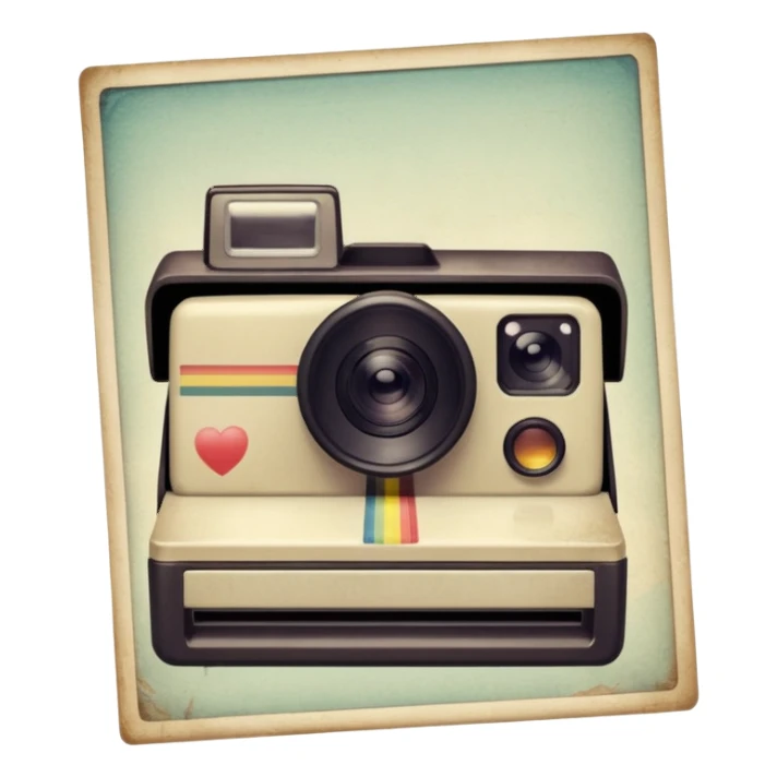 Polaroid photo sticker