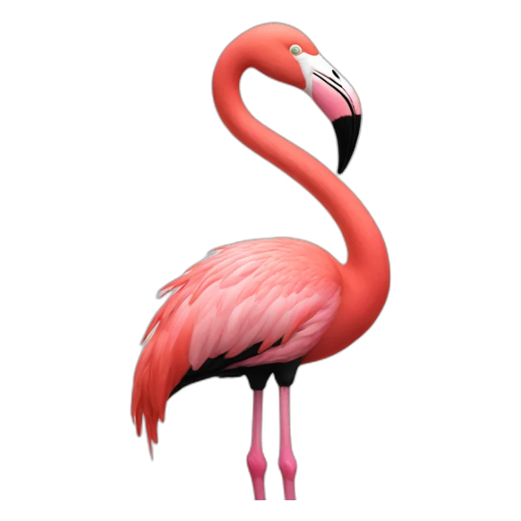black flamingo sticker
