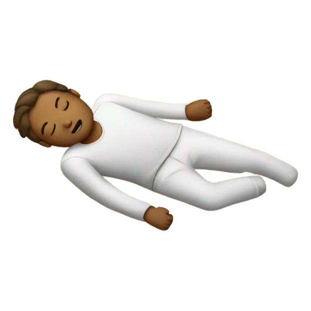 Asleep on floor sticker